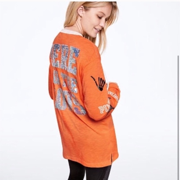 PINK Victoria’s Secret Here For The Boos Long Sleeve Top Size Small - Picture 4 of 16